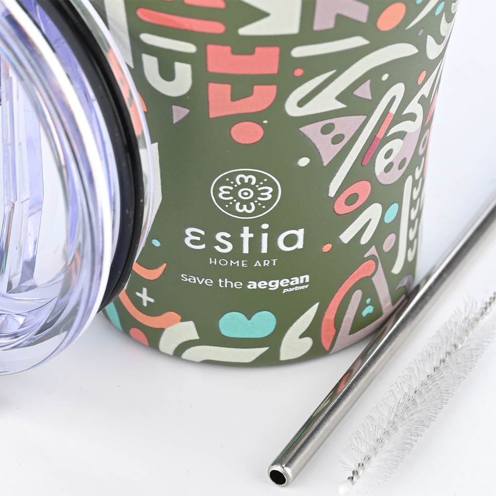 Θερμός Coffee Mug Save the Aegean 350ml GeoVivid εstia Home Art 01-22938 - 3
