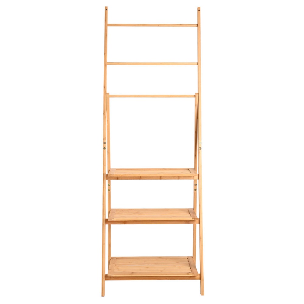 Ραφιέρα Δαπέδου Οργάνωσης Bamboo 3 Ράφια Φυσικό Χρώμα Bamboo Essentials Estia 02-27490 - 2