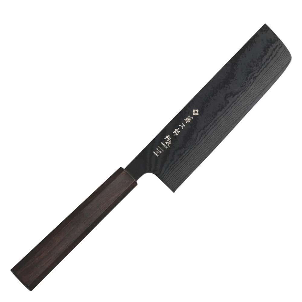 Μαχαίρι Nakiri Δαμασκηνό VG10 16,5 εκ. Jet Black Damascus Sakuya TOJIRO FD-1378 - 2