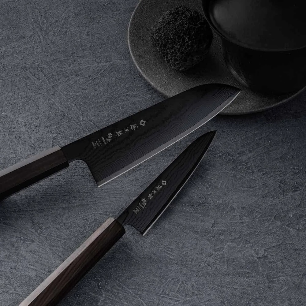 Μαχαίρι Nakiri Δαμασκηνό VG10 16,5 εκ. Jet Black Damascus Sakuya TOJIRO FD-1378 - 4