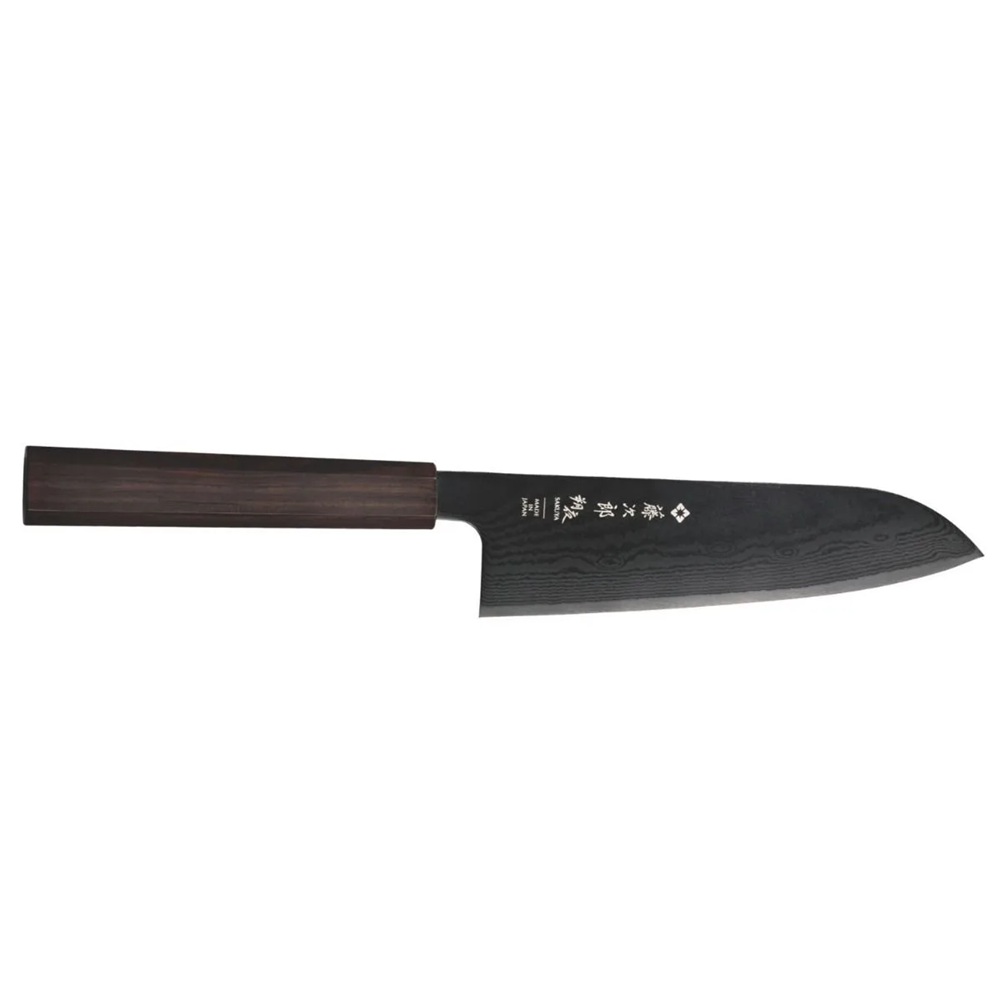 Μαχαίρι Santoku Δαμασκηνό VG10 16,5 εκ. Jet Black Damascus Sakuya TOJIRO FD-1377 - 