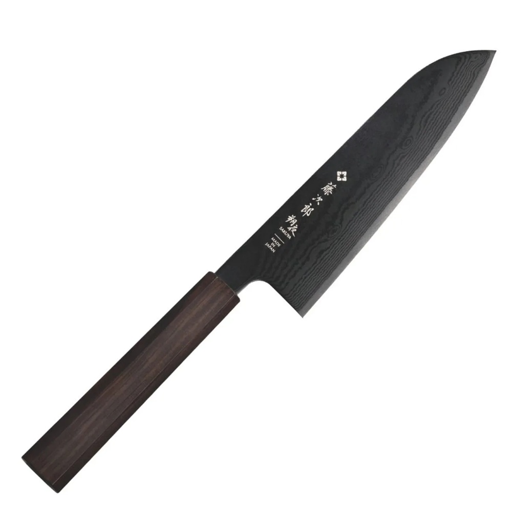 Μαχαίρι Santoku Δαμασκηνό VG10 16,5 εκ. Jet Black Damascus Sakuya TOJIRO FD-1377 - 2