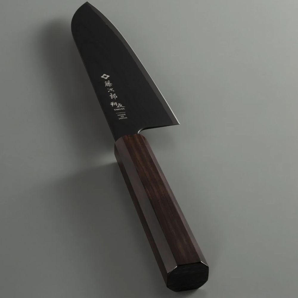 Μαχαίρι Santoku Δαμασκηνό VG10 16,5 εκ. Jet Black Damascus Sakuya TOJIRO FD-1377 - 3