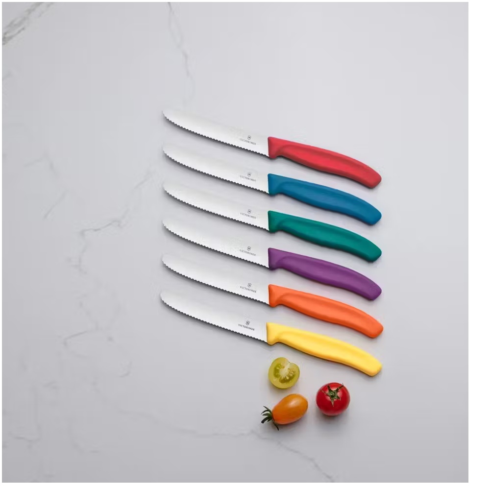 Μαχαίρι Κουζίνας Οδοντωτό Στρογγυλό 11 εκ. Κόκκινη Λαβή Swiss Classic VICTORINOX 6.7831.C1 - 2