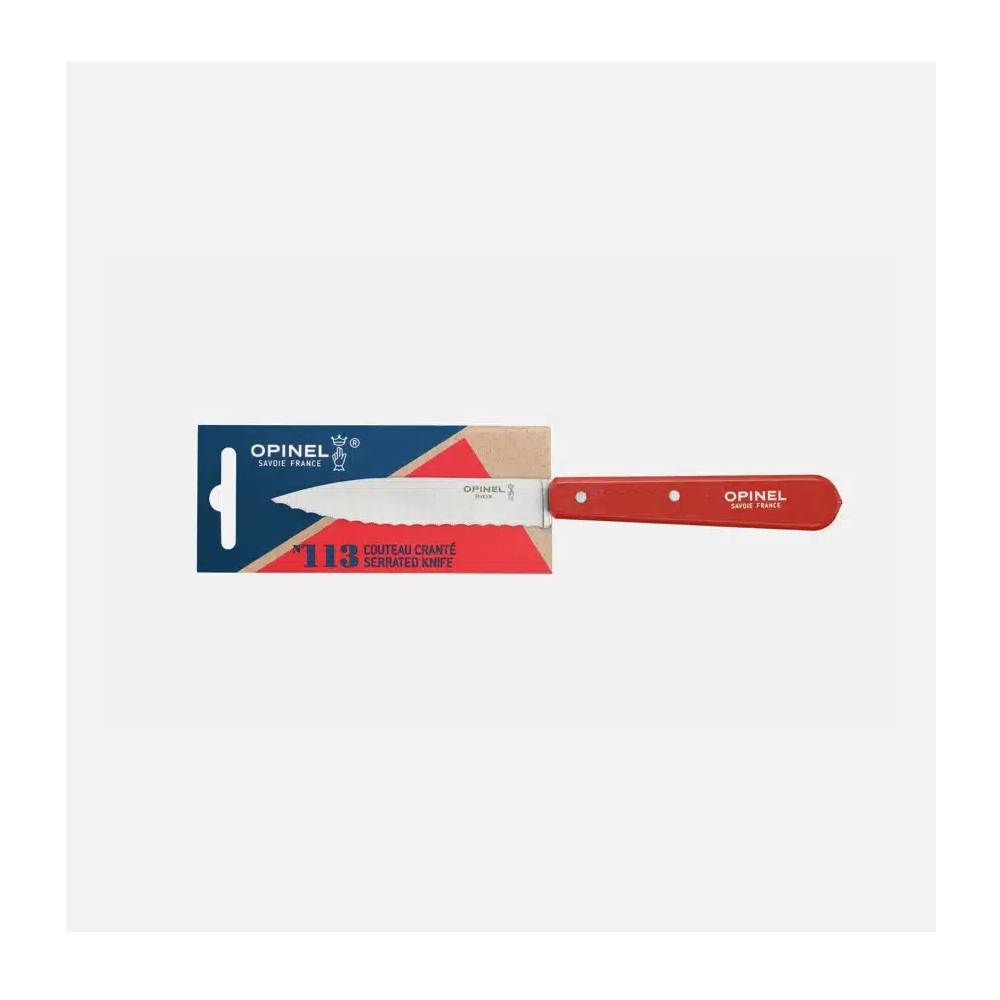Μαχαίρι Κουζίνας Οδοντωτό Inox 10cm No.113 Paysage Κόκκινο Opinel 003119 - 3