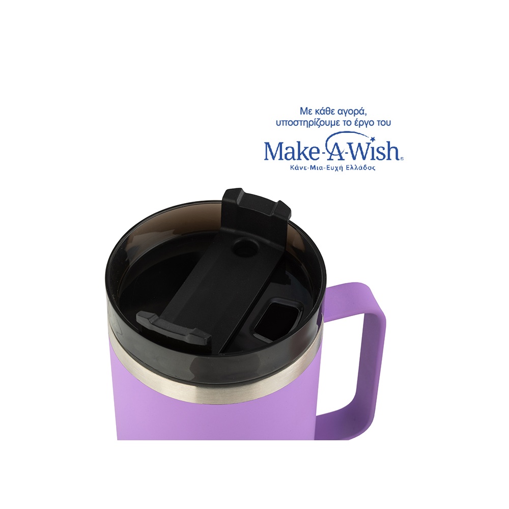 Θερμός Ποτήρι Ανοξείδωτο 18/8 Λιλά 900ml Ø9x24cm NAVA We Care 10-016-102 - 4