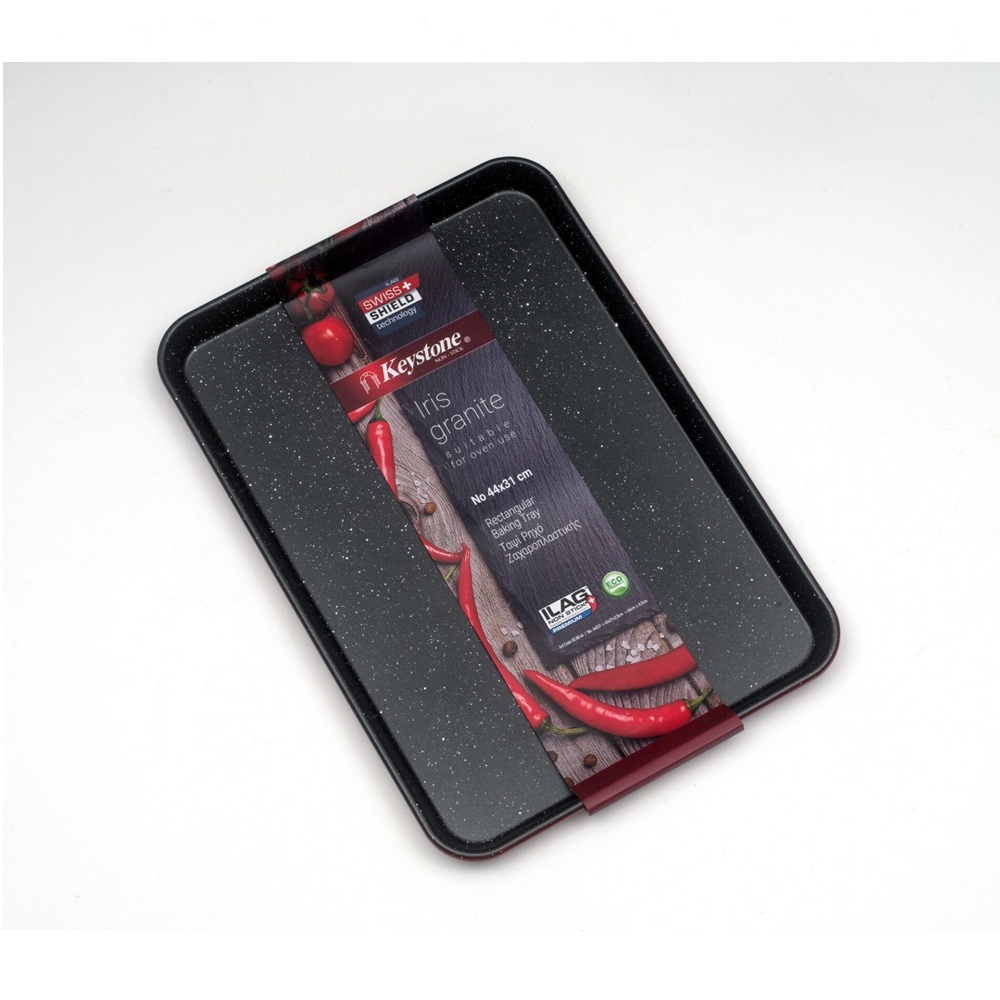 Ταψί Ζαχαροπλαστικής Ανθρακούχος Χάλυβας Αντικολλητικό Granite 44,5×32cm Keystone 03.88.44 - 