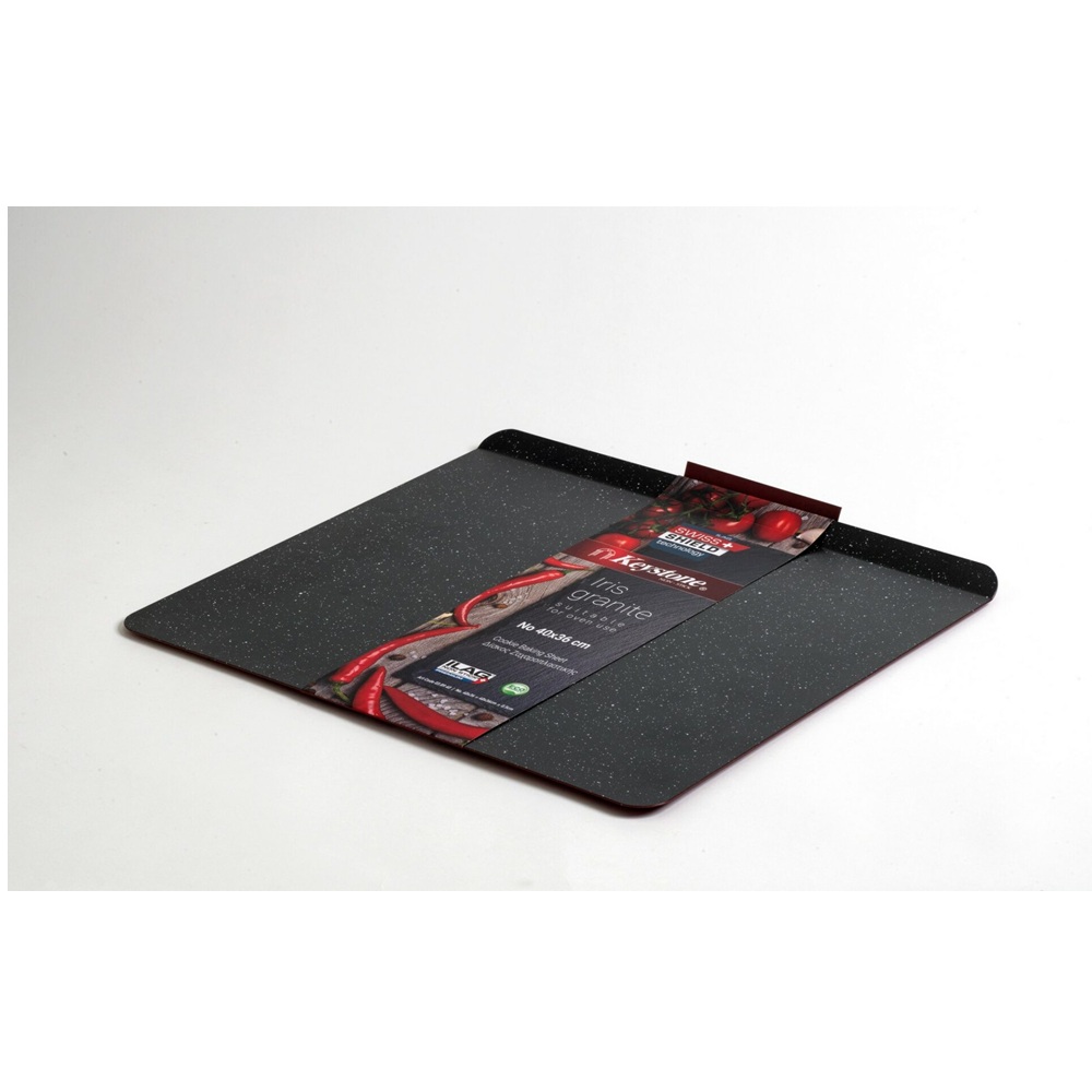 Δίσκος Ζαχαροπλαστικής Ανθρακούχος Χάλυβας Αντικολλητικός Granite 40×36cm Keystone 03.89.40 - 2