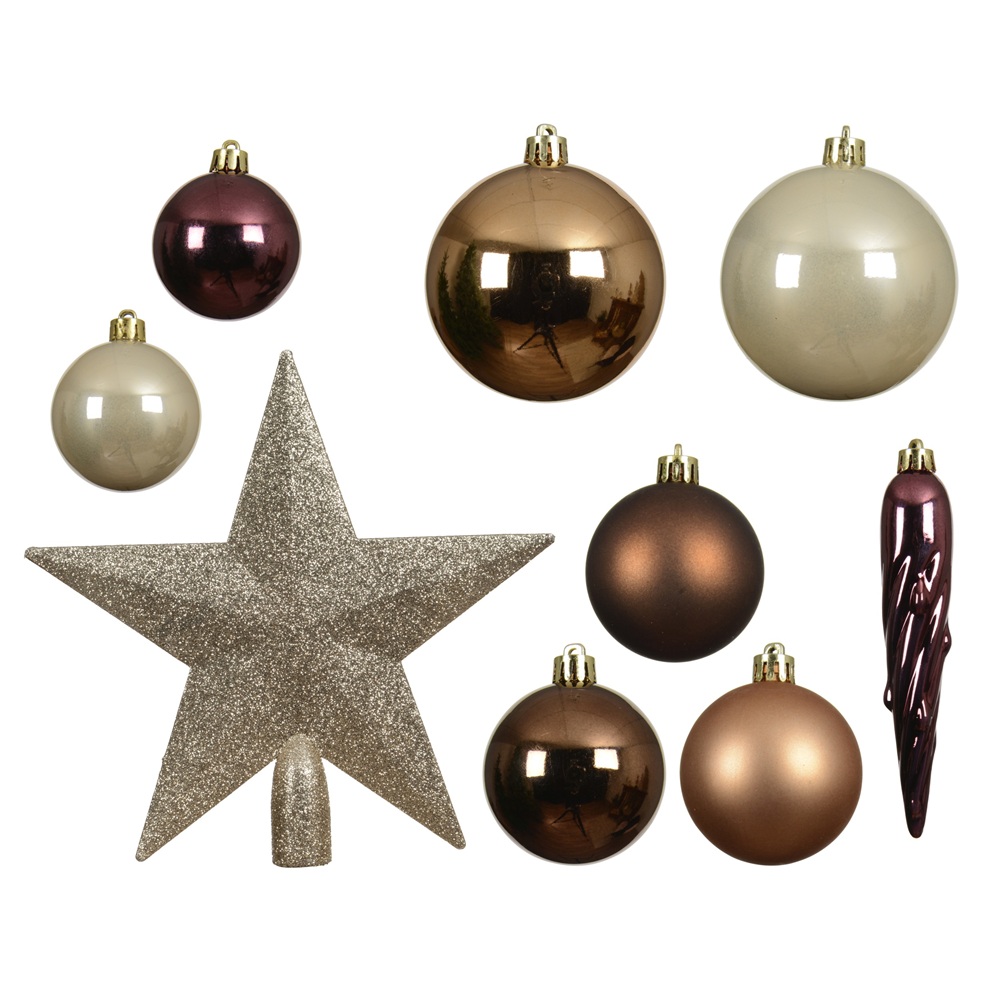 Χριστουγεννιάτικα Στολίδια Πολυστυρένιο sh-mt-gl Σετ 33τμχ Decoris 022977 - 2
