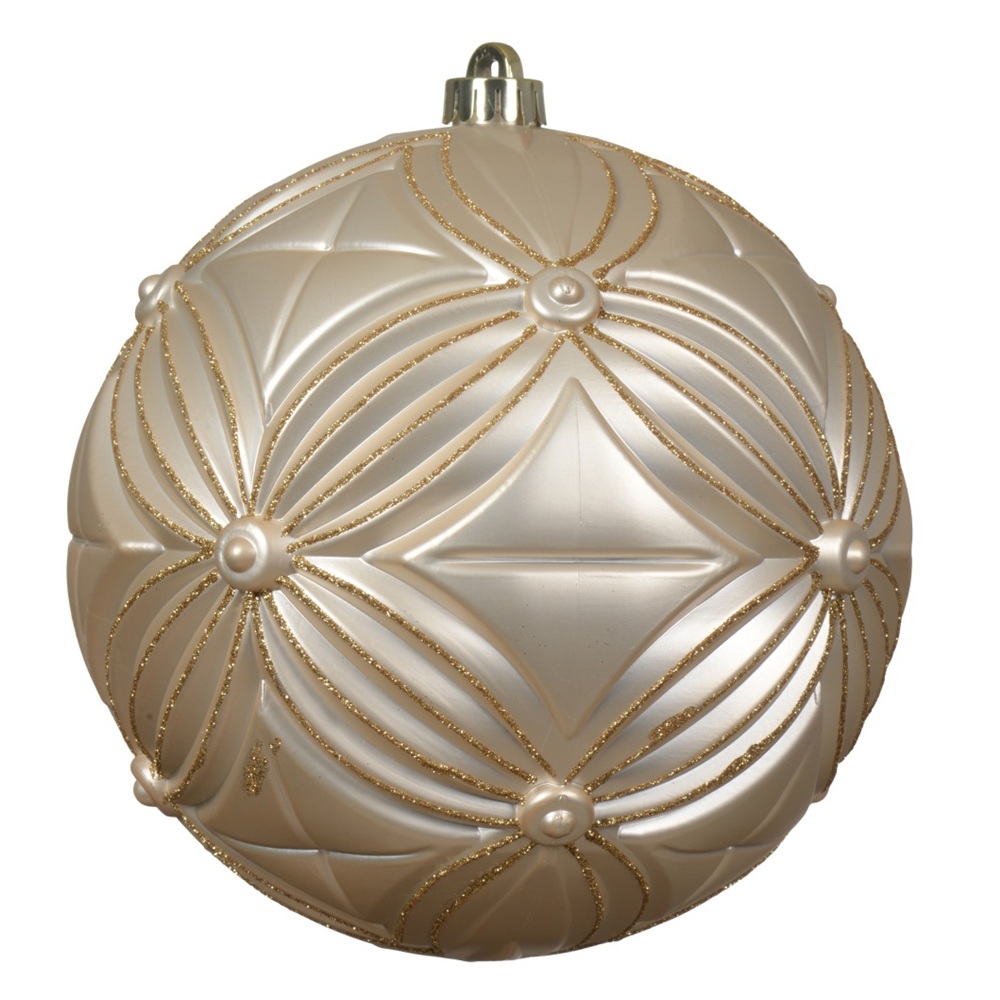 Χριστουγεννιάτικο Στολίδι Πολυστυρένιο sh-mt-gl D20cm Pearl Decoris 025566-1 - 