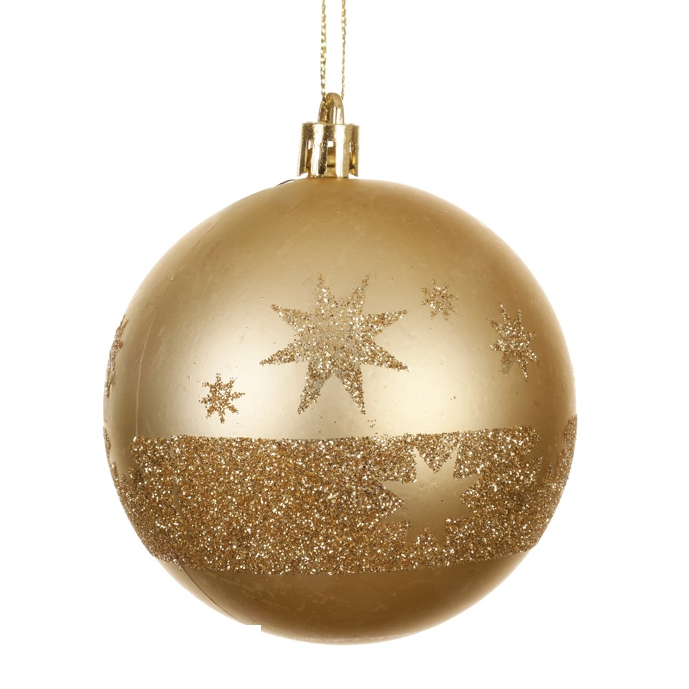 Χριστουγεννιάτικη Μπάλα PP D8cm Full-Gold Decoris 024813-3 - 