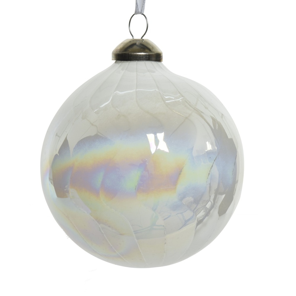 Χριστουγεννιάτικη Μπάλα Glass Iridescent D8cm Decoris 069306-4