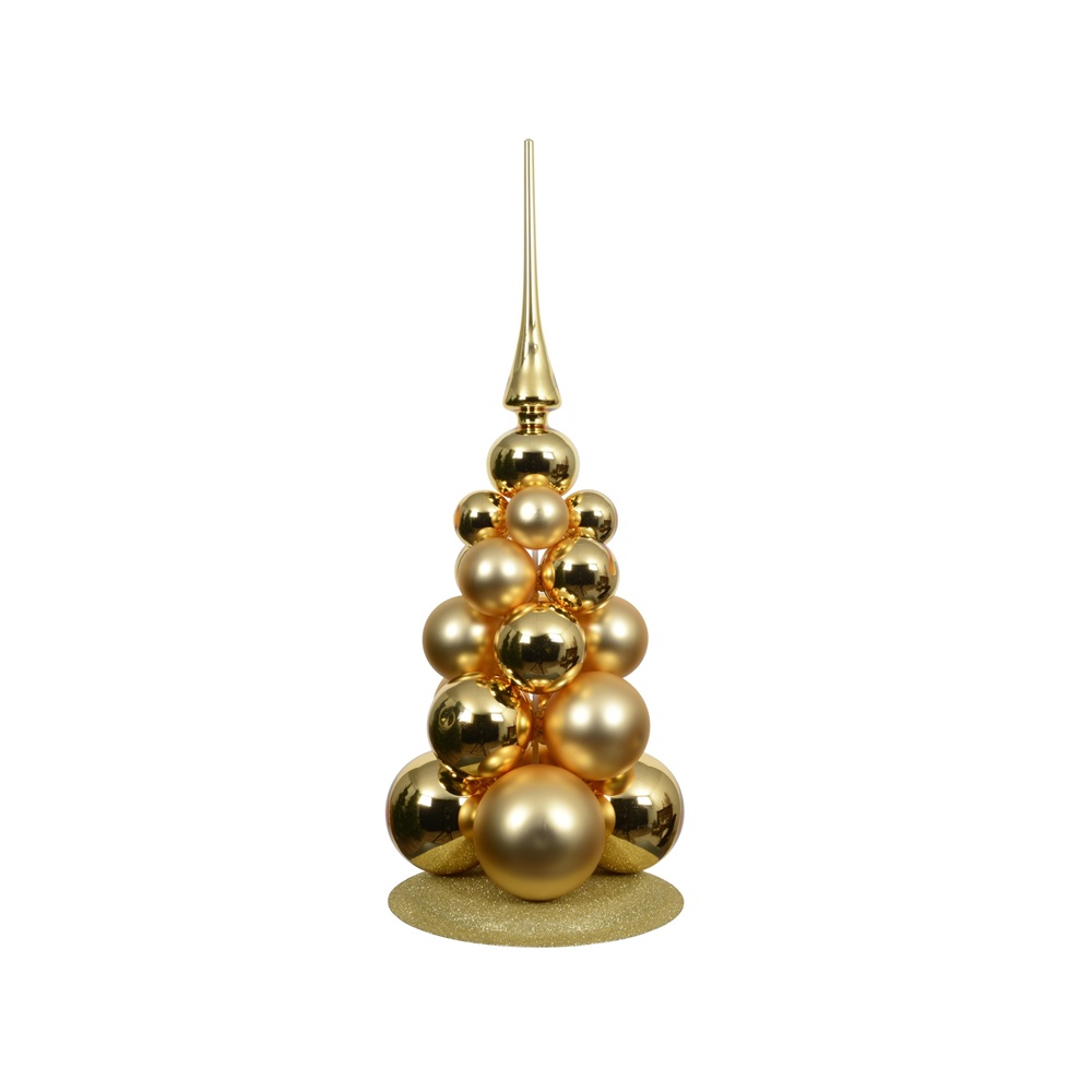 Σετ Στολίδια Γυάλινα Shiny–Matt Light Gold D.4cm Colour Box 21τμχ Christmas Collection Decoris 130051 - 