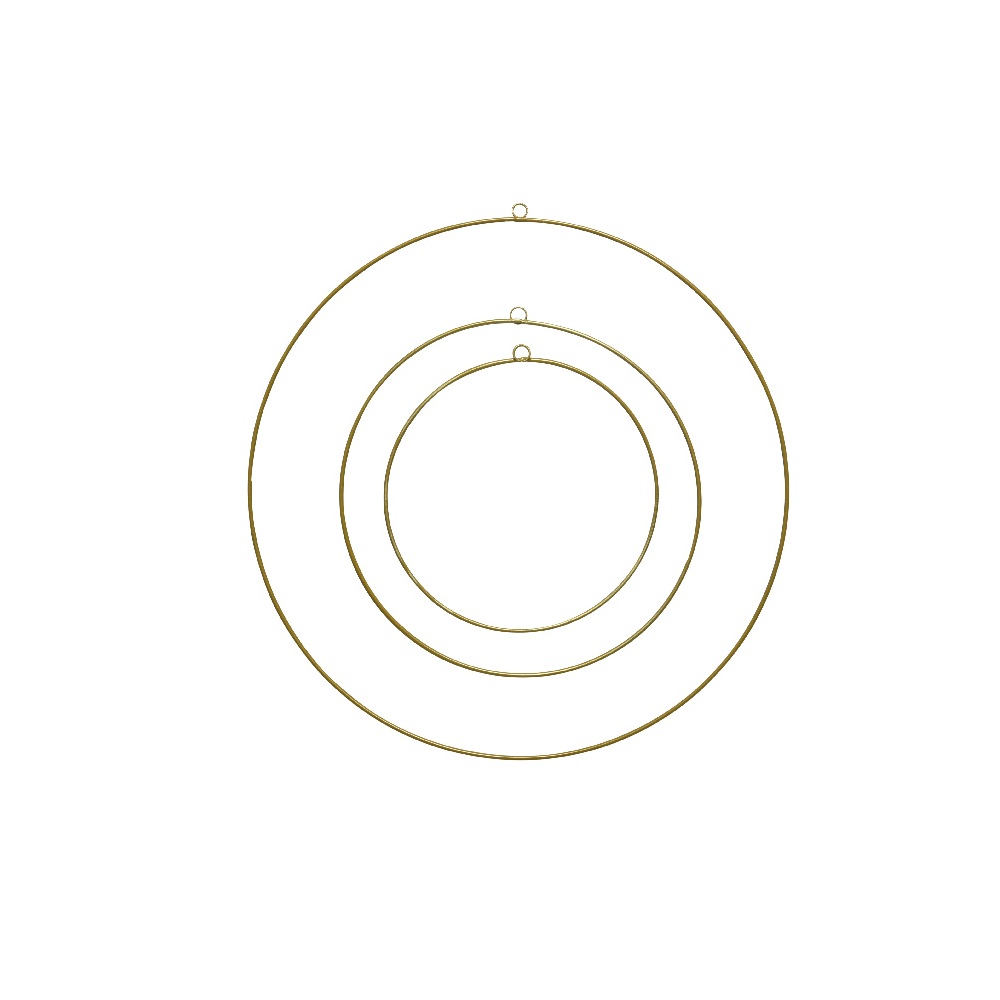 Μεταλλικό Σετ Στεφανιών Iron Gold D.30-40-50cm Decoris 386394-1 - 