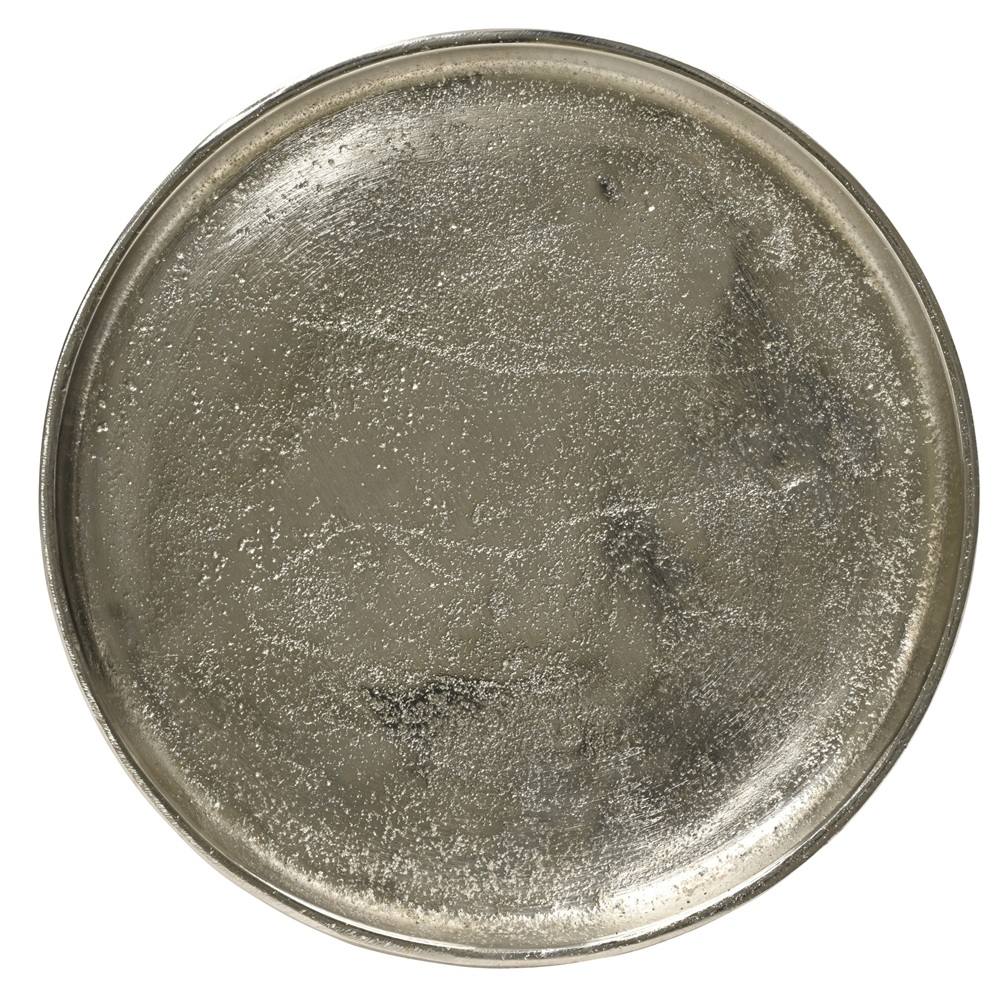 Διακοσμητικός Δίσκος Αλουμινίου Silver Ø35cm Kaemingk 386457 - 2