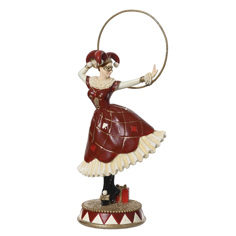 Διακοσμητική Φιγούρα Πολυρεζίνη Lady Κόκκινη 10×7.4×22cm Kaemingk 398545 - 
