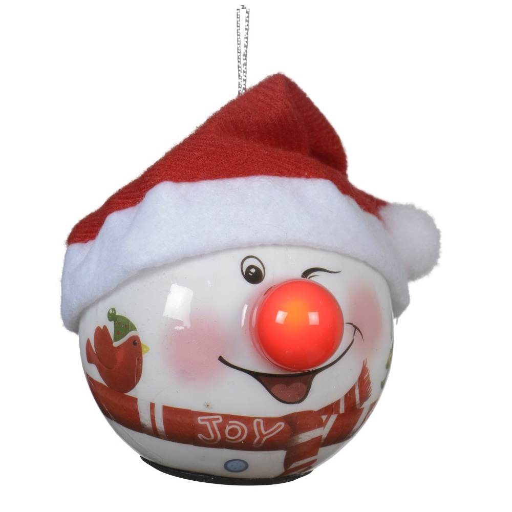 Στολίδι LED Polyfoam Χιονάνθρωπος Flashing Effect 8.5×7.5×8.2cm Lumineo 480870-2 - 