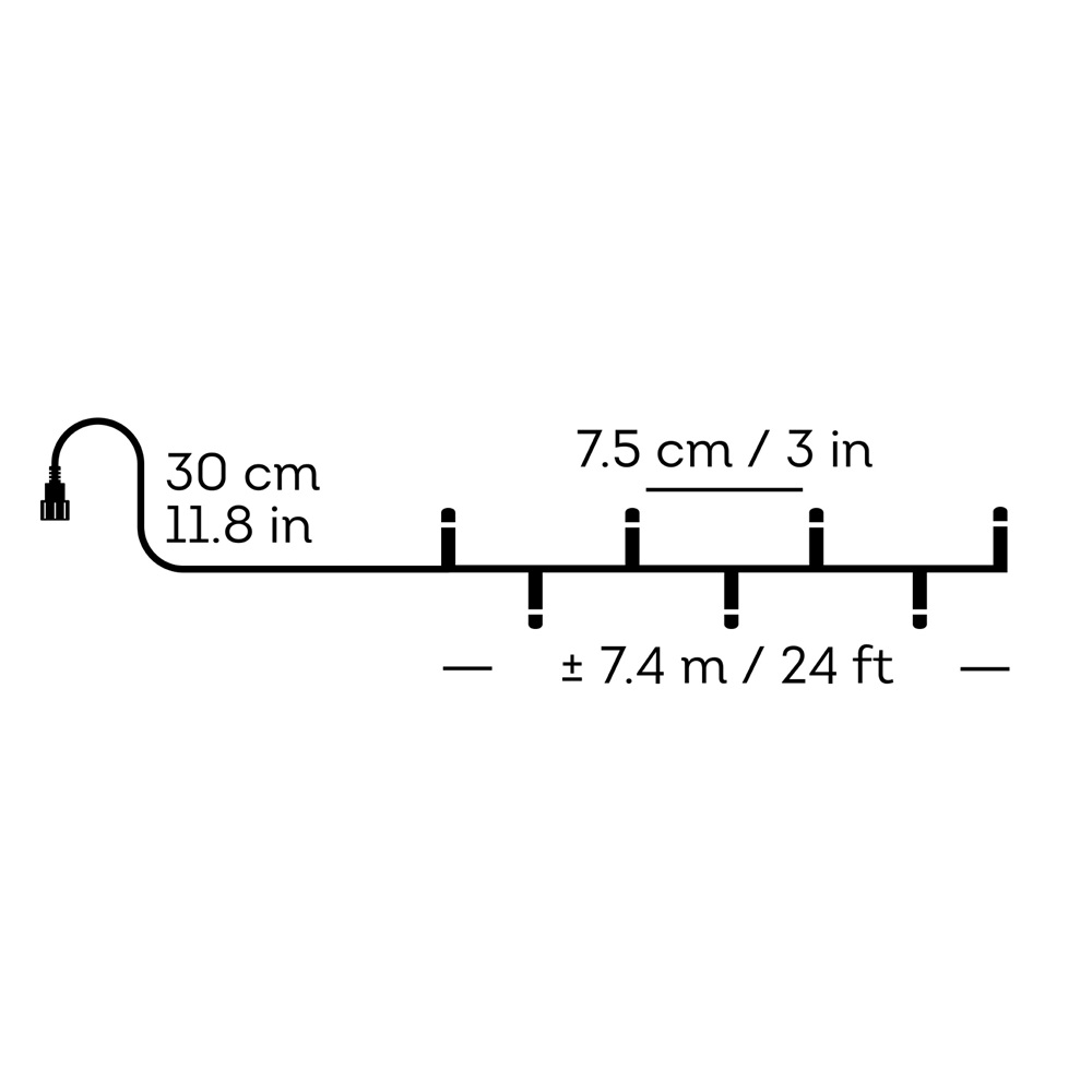 Λαμπάκια LED Duracharge Twinkle 100 Θερμά Λευκά 7.4m Επαναφορτιζόμενα Εξωτερικού Χώρου BO Lumineo 490282 - 2