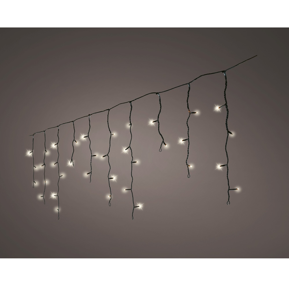 Λαμπάκια LED Icicle Twinkle 175 Θερμά Λευκά 7.5m Μαύρο Καλώδιο Εξωτερικού Χώρου Lumineo 494825 - 5