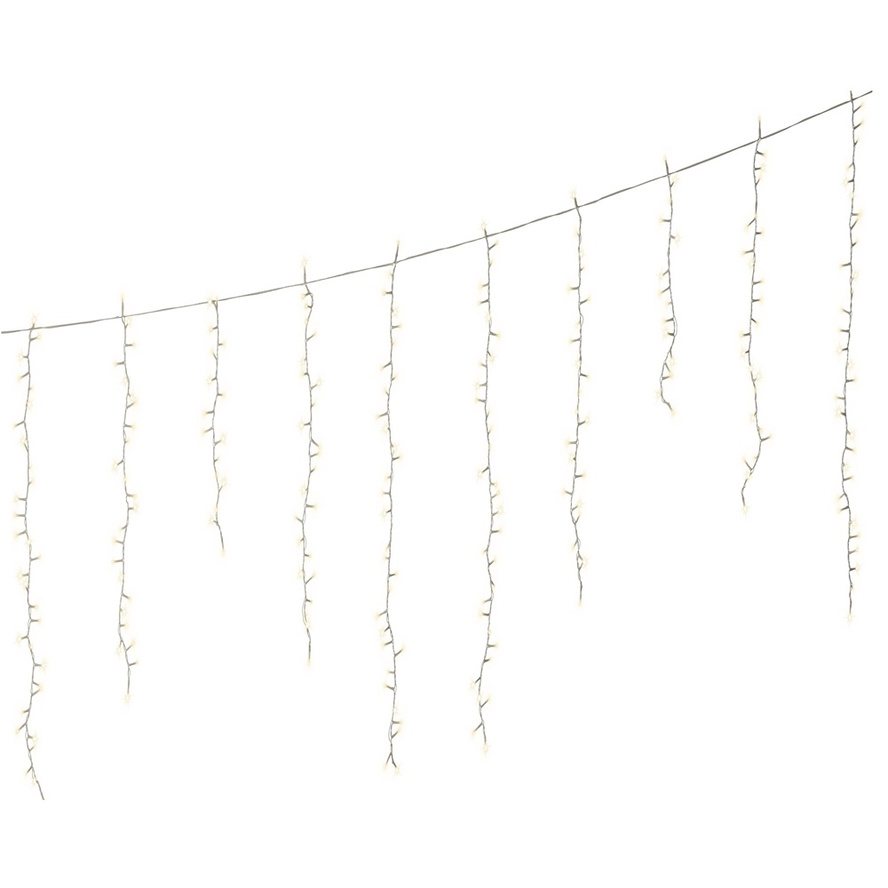 Λαμπάκια LED Icicle Compact Twinkle 256 Θερμά Λευκά 3.75m Λευκό Καλώδιο Εξωτερικού Χώρου Lumineo 494972 - 