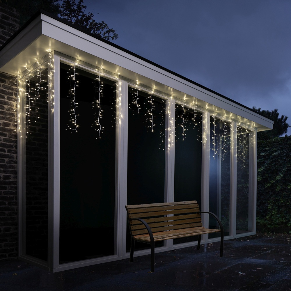 Λαμπάκια LED Icicle Compact Twinkle 256 Θερμά Λευκά 3.75m Λευκό Καλώδιο Εξωτερικού Χώρου Lumineo 494972 - 3