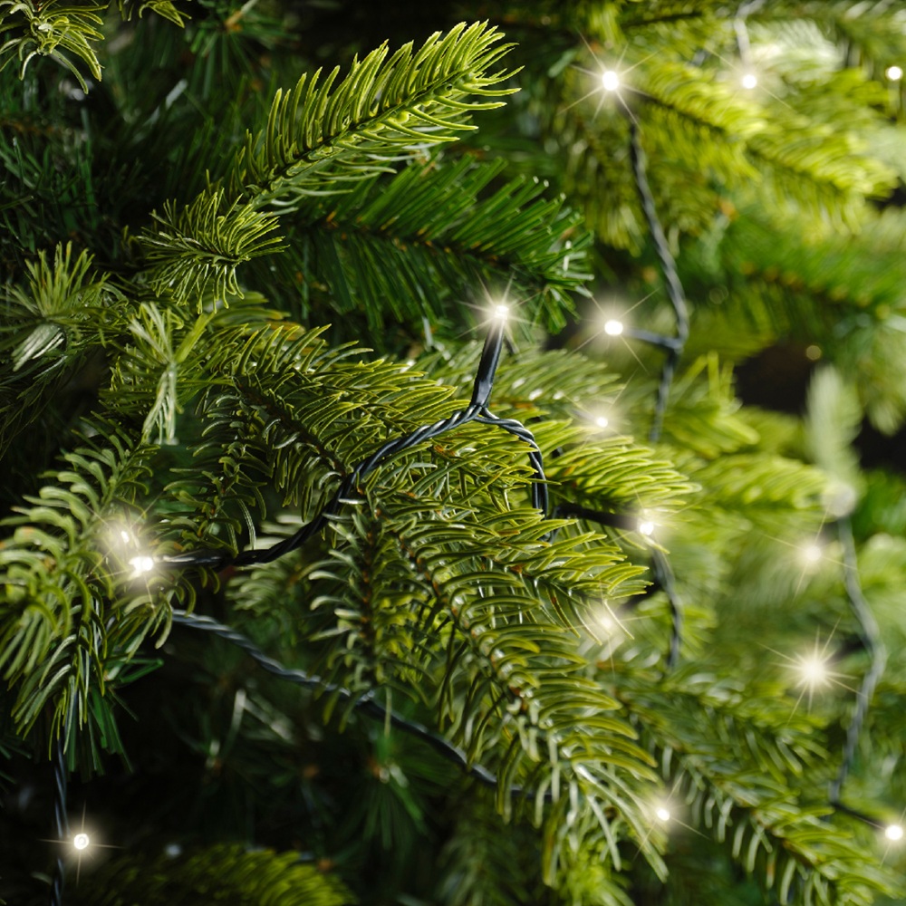 Φωτάκια LED Μπαταρίας 192L 14.32m 8 Λειτουργιών Twinkle Πράσινο Καλώδιο Lumineo 496437 - 4