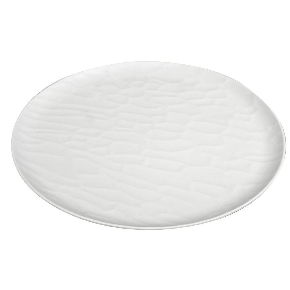 Πιάτο Ρηχό Μελαμίνης Λευκό Στρογγυλό 32cm Wavy Matte Tria MLW350K24-6 - 