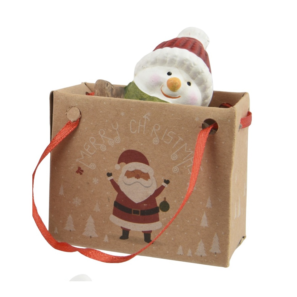 Χριστουγεννιάτικη Φιγούρα Terracotta Χιονάνθρωπος Assorted 4×3.2×6.5cm Christmas Collection 536136-2 - 