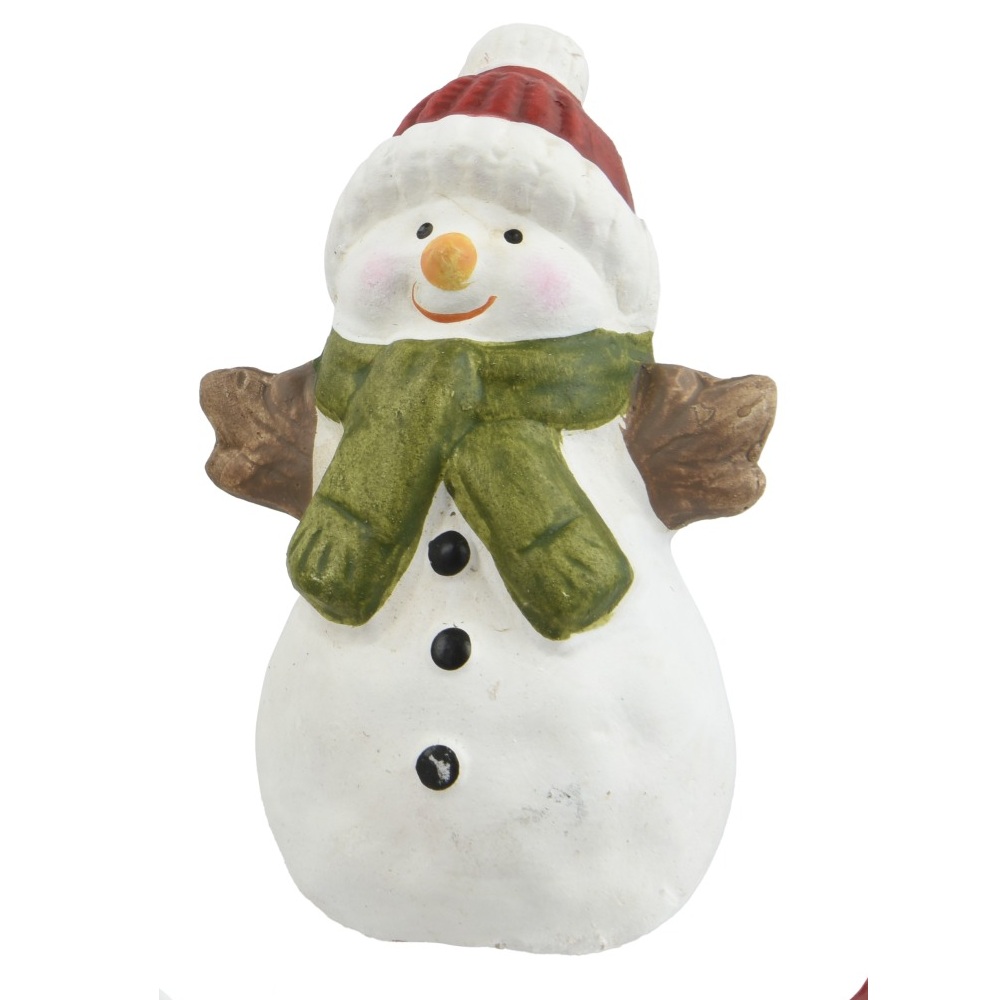 Χριστουγεννιάτικη Φιγούρα Terracotta Χιονάνθρωπος Assorted 4×3.2×6.5cm Christmas Collection 536136-2 - 2