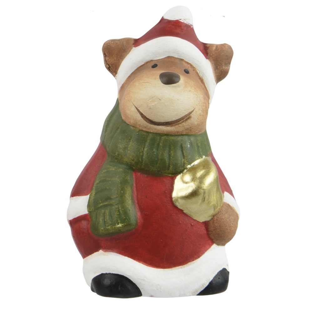 Χριστουγεννιάτικη Φιγούρα Terracotta Αρκουδάκι Assorted 4×3.2×6.5cm Christmas Collection 536136-4 - 2