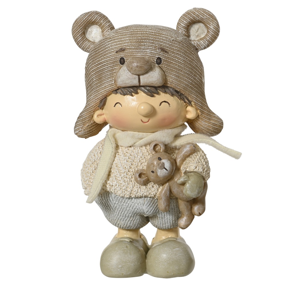 Χριστουγεννιάτικη Φιγούρα Polyresin Παιδί Standing Assorted 10×8×16cm Christmas Collection 537807-1 - 