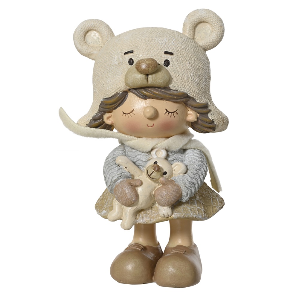 Χριστουγεννιάτικη Φιγούρα Polyresin Κορίτσι Standing Assorted 10×8×16cm Christmas Collection 537807-2 - 