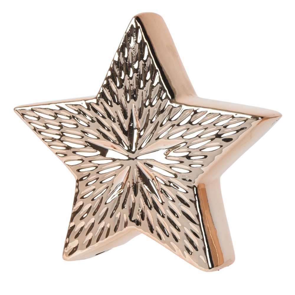 Χριστουγεννιάτικο Αστέρι Porcelain Gold 2.9×12×11cm Christmas Collection Decoris 537864-1 - 