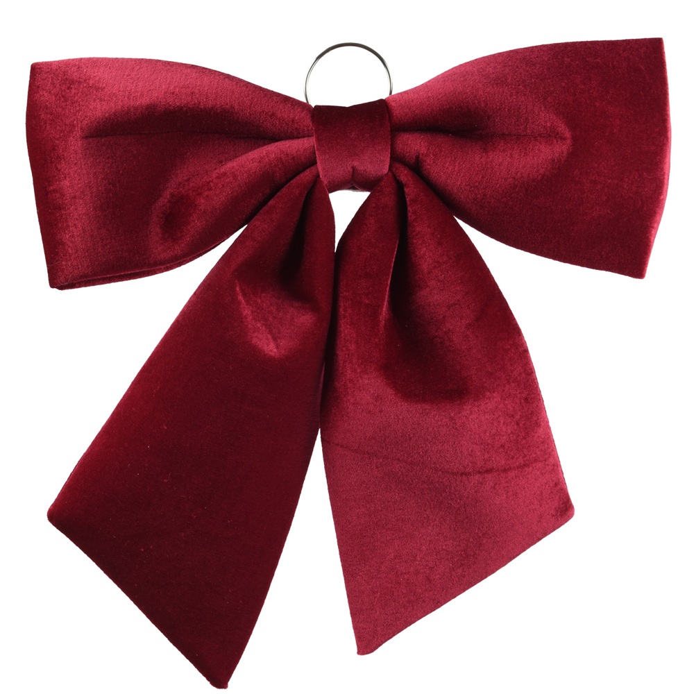 Φιόγκος Polyester Red L48×W2×H52cm με Κρίκο Κρεμάσματος Decoris 610644 - 