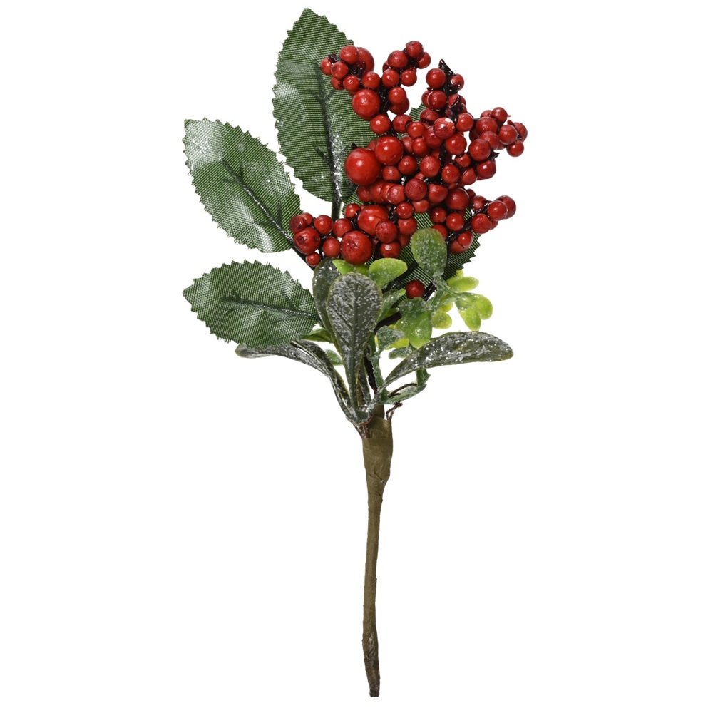 Κλαδί Foam Red Berries L.16cm Decoris 620126-3 - 