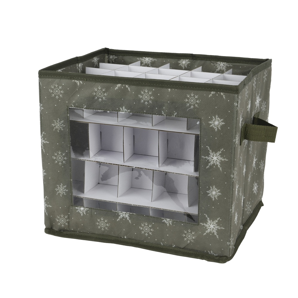 Κουτί Αποθήκευσης Πολυεστέρα Πτυσσόμενο με Καπάκι Πράσινο 33,5×33,5×20,5 cm Kaemingk 708320 - 3