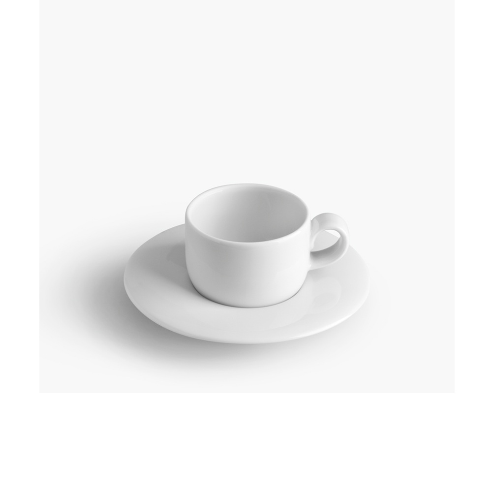Φλυτζάνι Καφέ Πορσελάνης Λευκό 100ml Φ6x5cm Plus Ionia 3181035 - 3
