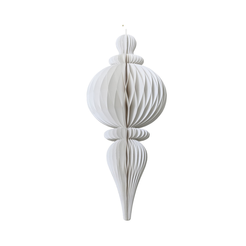 Στολίδι Χάρτινο Λευκό 40 Layers 120gsm FSC Mix 100% Ornament 34×80cm Decoris 709298 - 