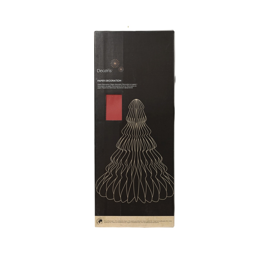 Δέντρο Χάρτινο Κόκκινο Δ48xΥ60cm Decoris 709443 - 2
