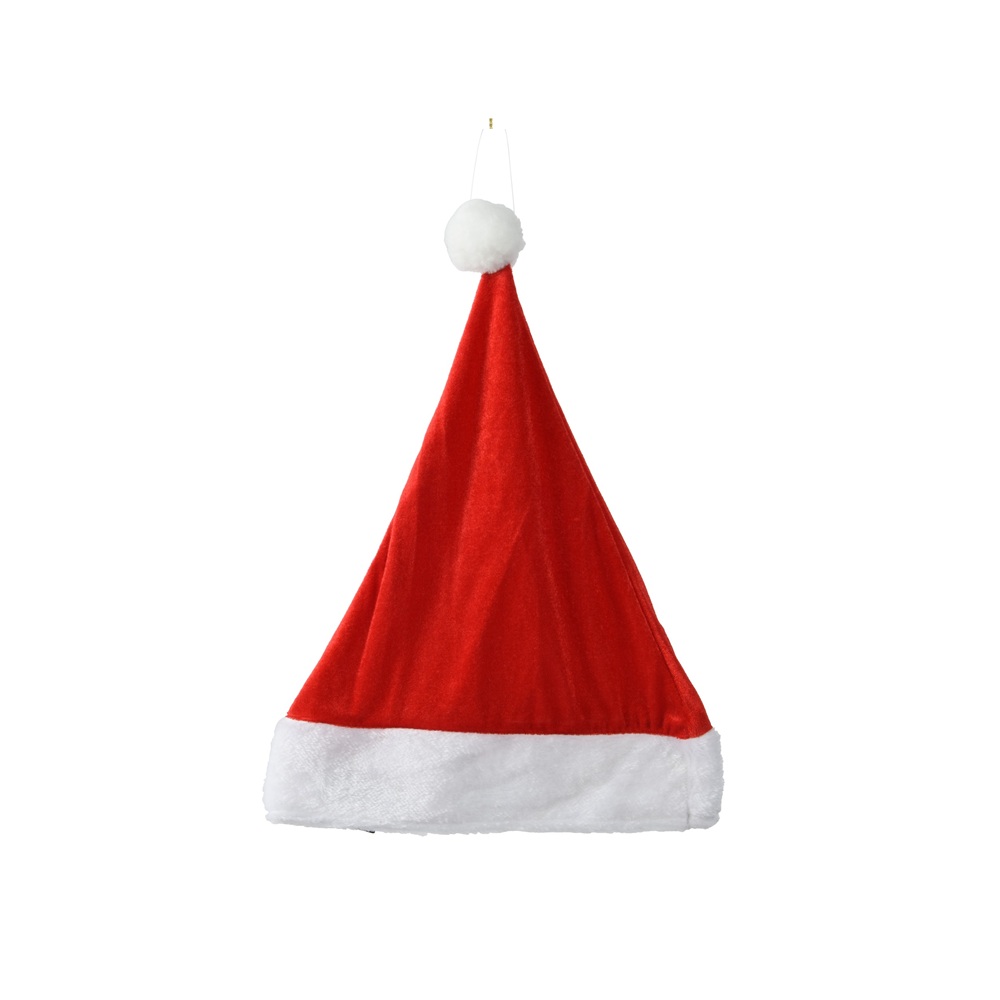 Σκούφος Άγιου Βασίλη Πολυεστερικός Κόκκινος με Λευκό Pompom 40cm Decoris 724326 - 