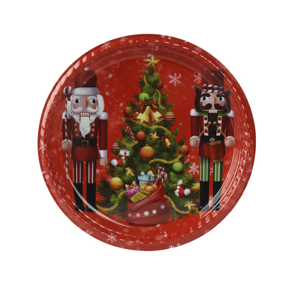 Πιάτο Διακοσμητικό PP Στρογγυλό Κόκκινο Δ28cm Decoris 726894 - 