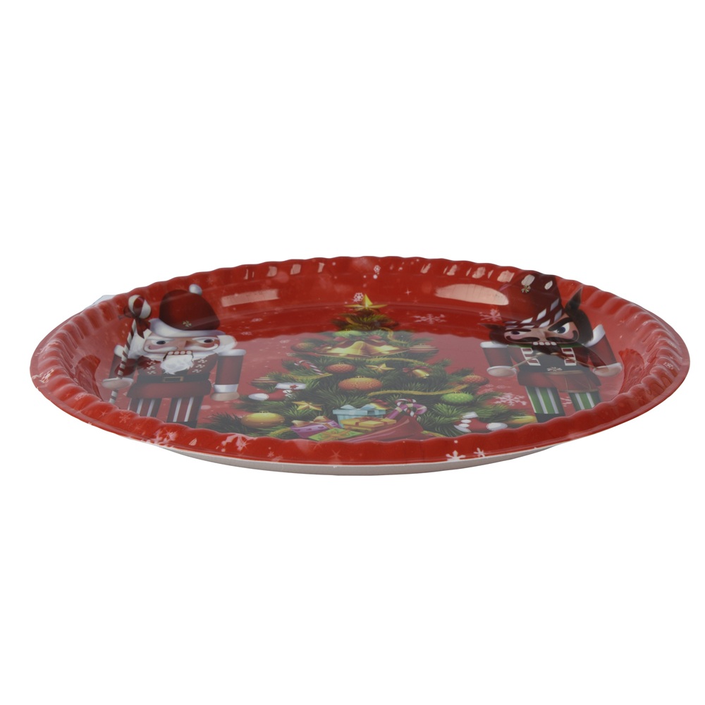 Πιάτο Διακοσμητικό PP Στρογγυλό Κόκκινο Δ28cm Decoris 726894 - 2