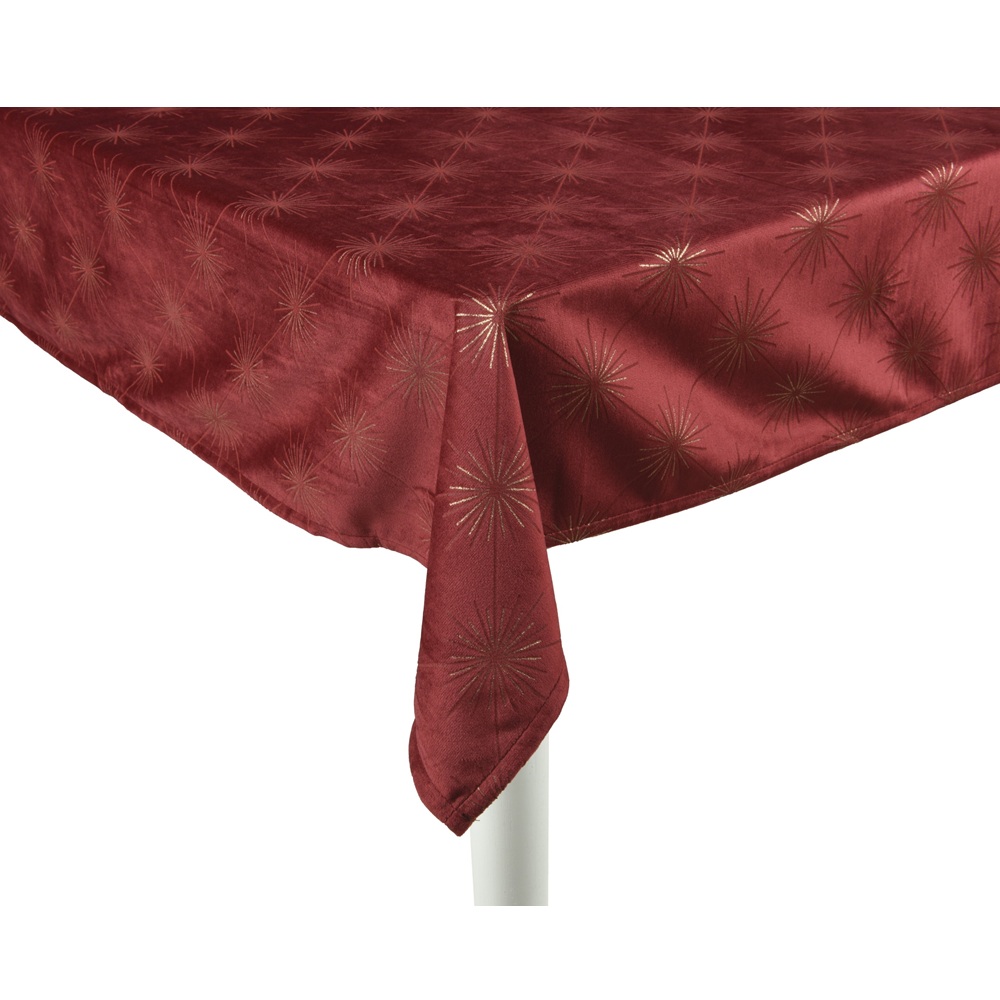 Τραπεζομάντηλο Polyester Κόκκινο Gold Foil 140x240cm Decoris 729142 - 2