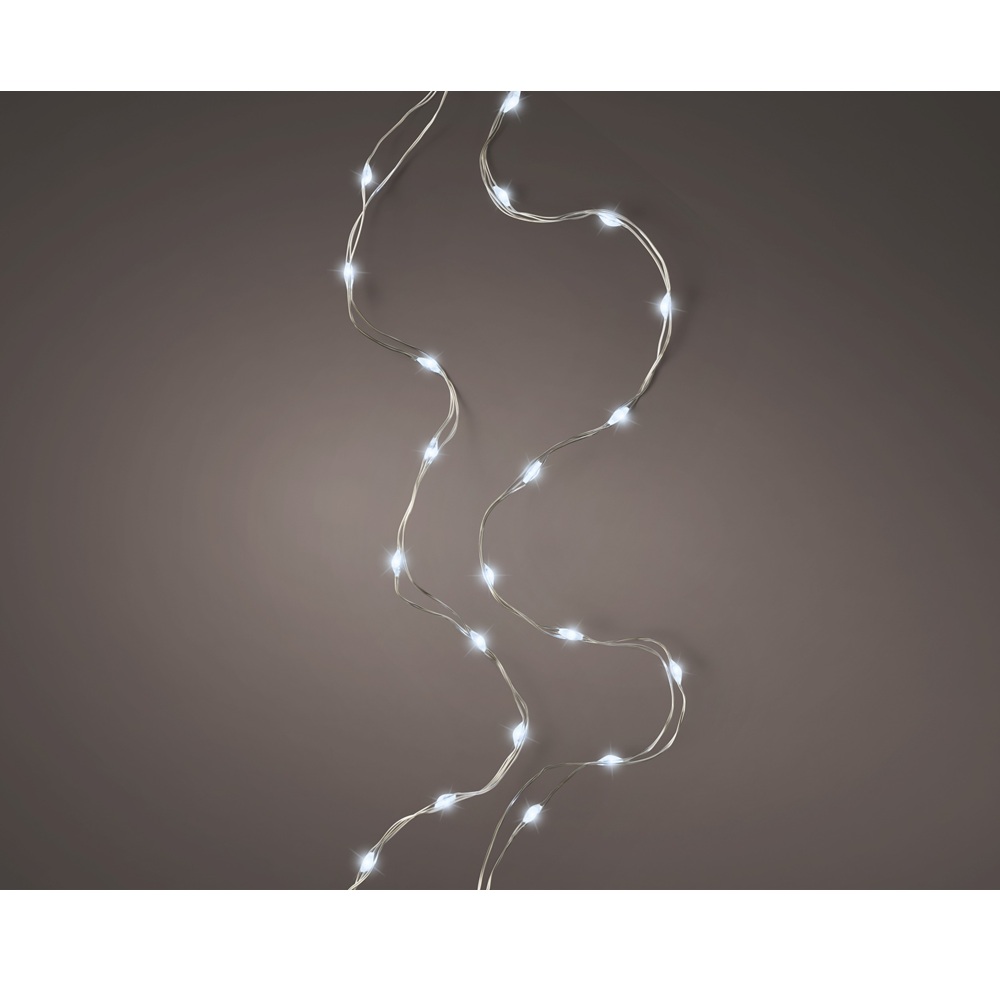 Φωτάκια Micro LED Μπαταρίας Εσωτερικού Χώρου Cool White 100 LED 4,95m Lumineo 485032 - 