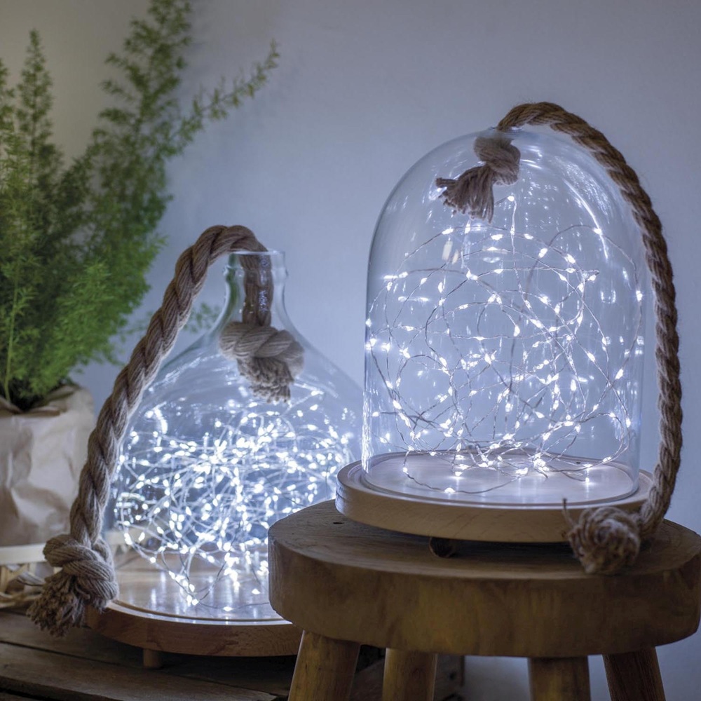 Φωτάκια Micro LED Μπαταρίας Εσωτερικού Χώρου Cool White 100 LED 4,95m Lumineo 485032 - 2