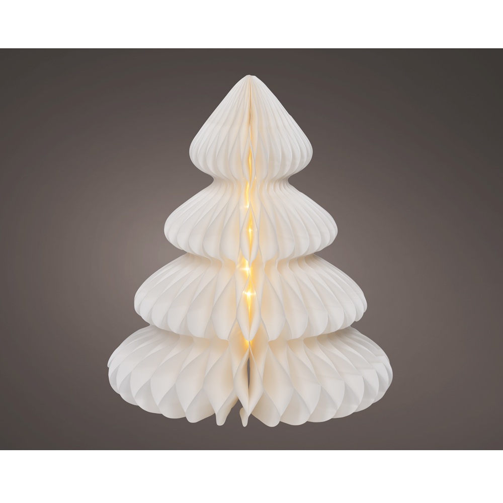 Χριστουγεννιάτικο Δέντρο Χάρτινο με Micro LED Warm White Ø42x48 cm Lumineo FSC Decoris 489425 - 