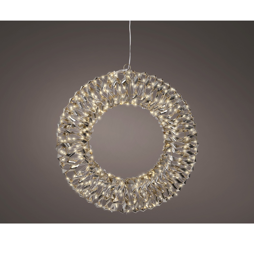 Χριστουγεννιάτικο Στεφάνι Micro LED Εξωτερικού Χώρου Flashing Effect Warm White Ø38 cm Lumineo 490406 - 