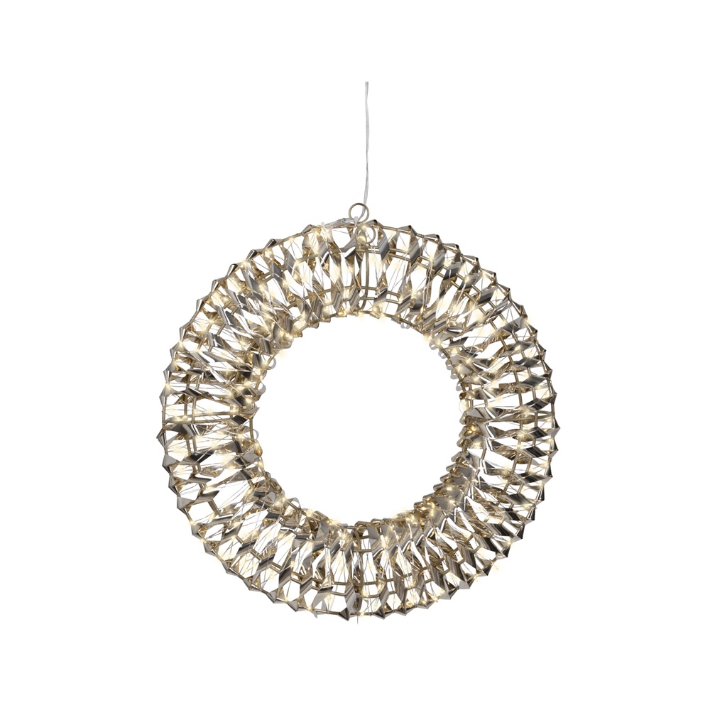 Χριστουγεννιάτικο Στεφάνι Micro LED Εξωτερικού Χώρου Flashing Effect Warm White Ø38 cm Lumineo 490406 - 2