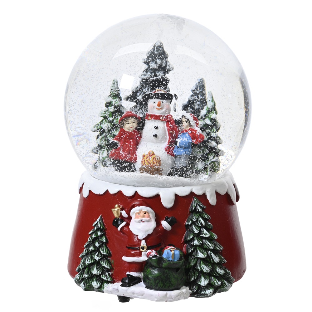 Χριστουγεννιάτικη Μουσική Χιονόμπαλα Γυάλινη με Φιγούρες Polyresin Ø10 × 14,5 cm Decoris 535898-1 - 