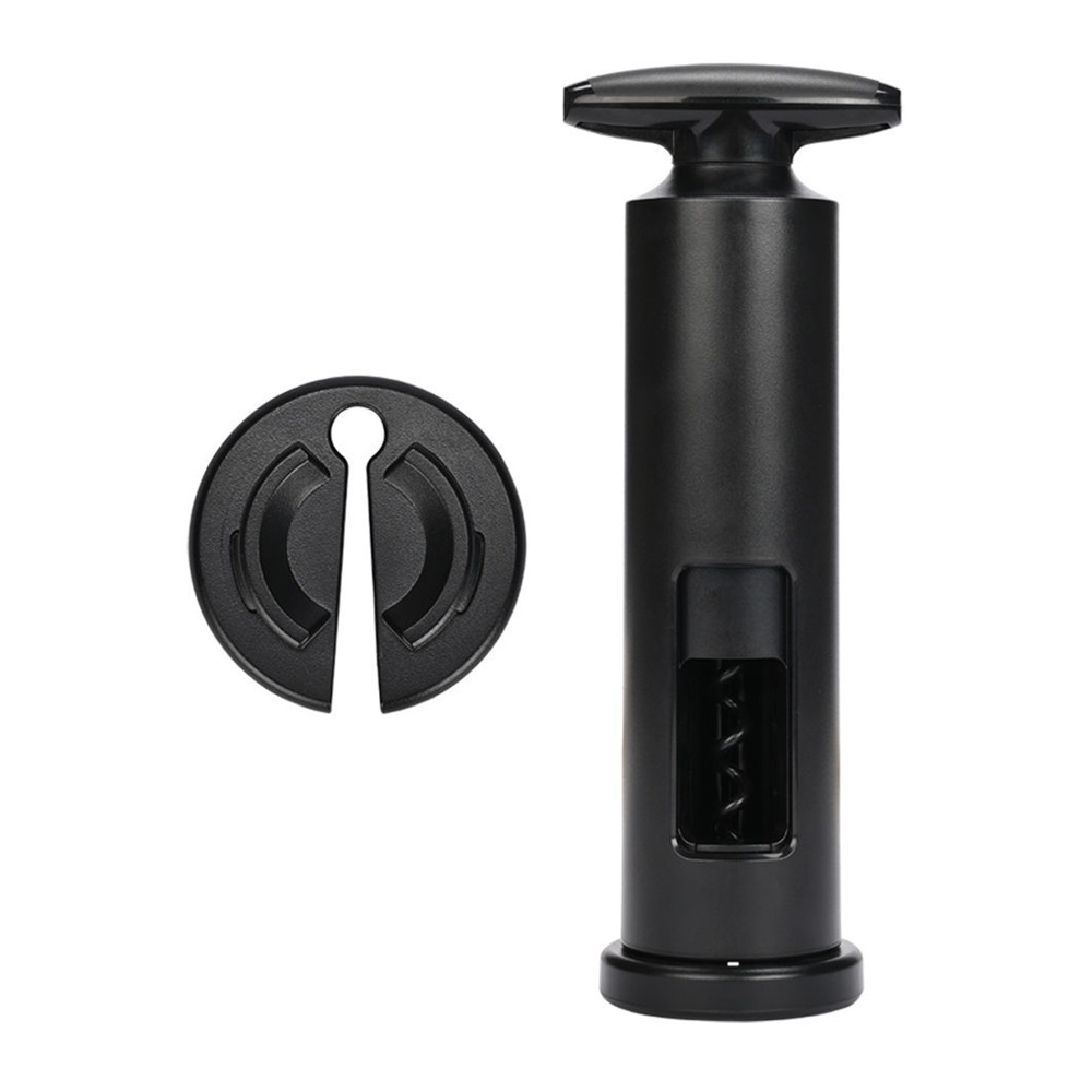 Ανοιχτήρι Κρασιού Πλαστικό Μαύρο με Κόπτη Καλύμματος Estia 01-27803 - 